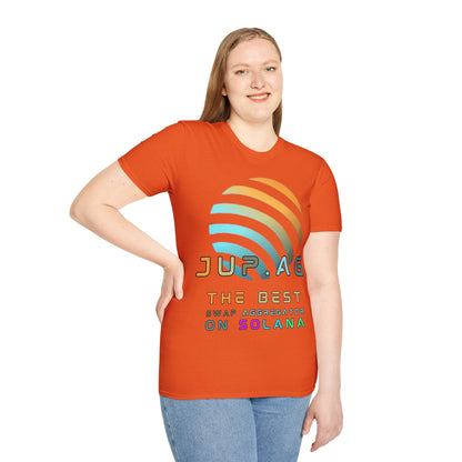 Jupiter (JUP) the best aggregator on Solana Light colors Unisex T-Shirt by cypherpunkgear.com