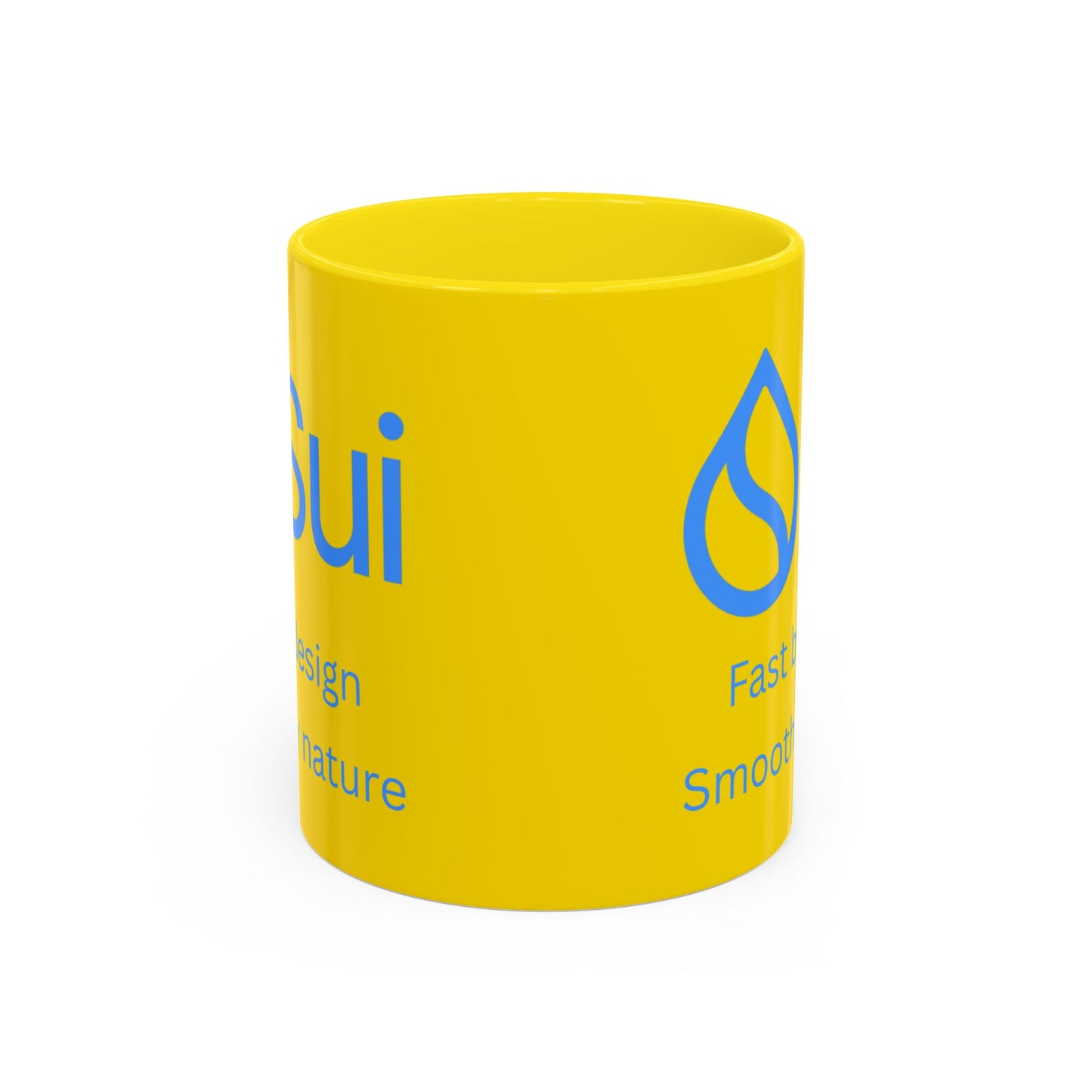 SUI Yellow Accent Mug by cypherpunkgear.com