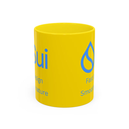SUI Yellow Accent Mug by cypherpunkgear.com