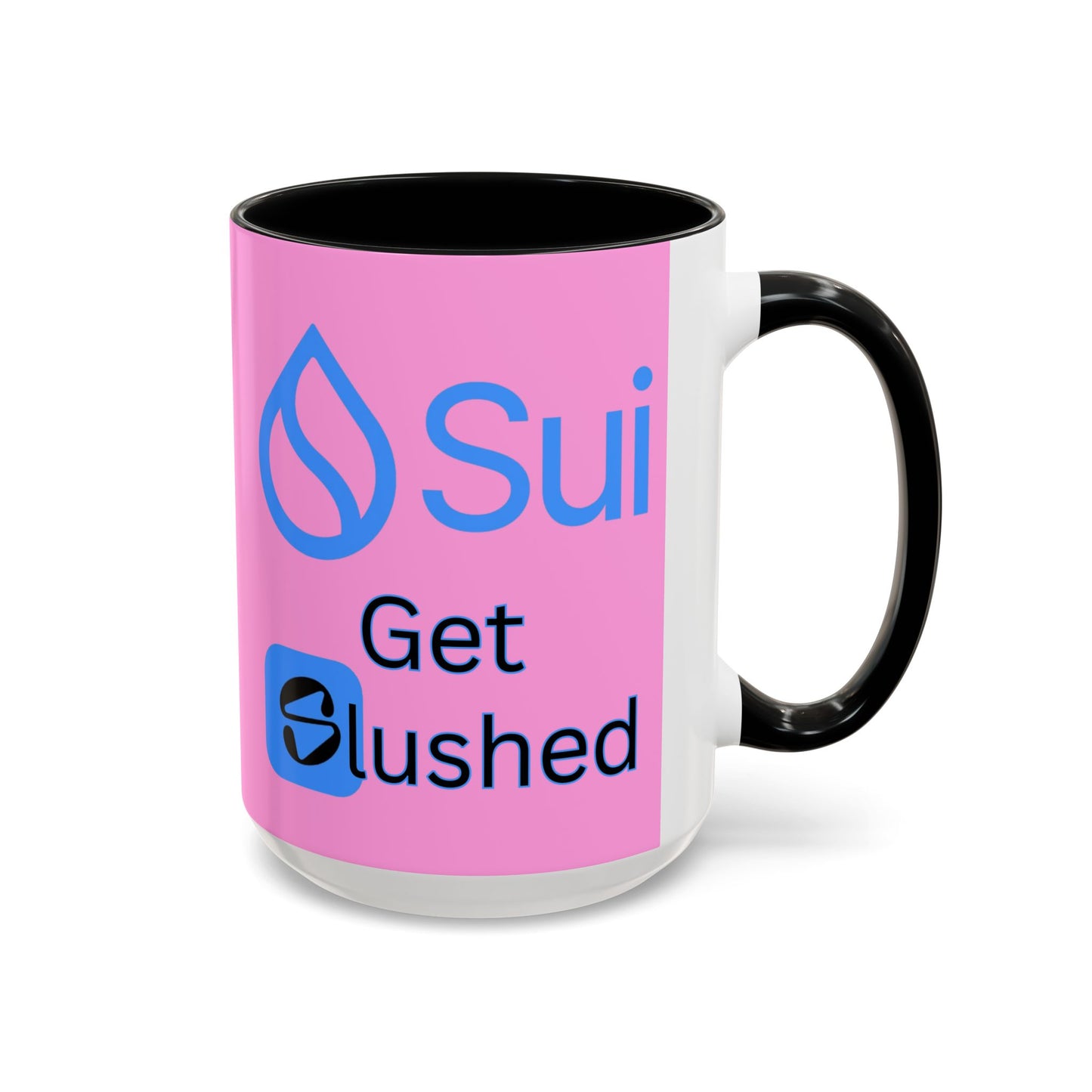 Sui: Get Slushed Pink Accent Mug by cypherpunkgear.com