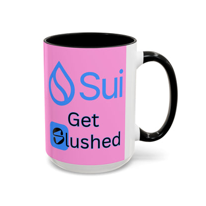 Sui: Get Slushed Pink Accent Mug by cypherpunkgear.com