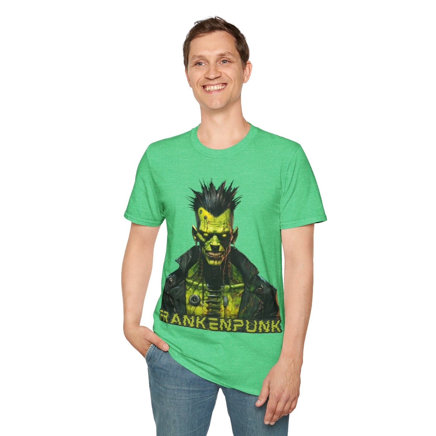 Frankenpunk w/logo Unisex T-Shirt by cypherpunkgear