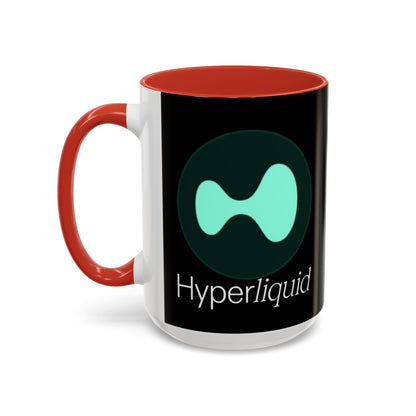 Hyperliquid White font Black Accent Mug by cypherpunkgear.com