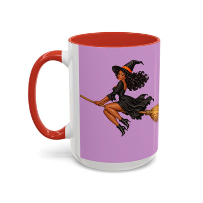 Velvet Vex Pink Accent Mug by CreepyCrafts.boo