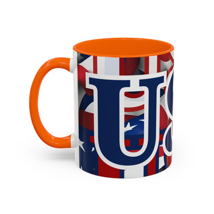¡EE.UU! ¡EE.UU! ¡EE.UU! ¡Patriota por cypherpunkgear! Taza de café decorativa (11, 15 oz)