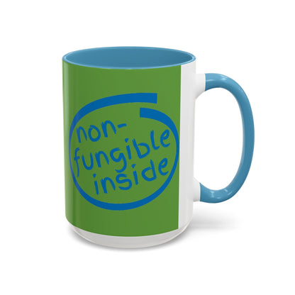Non-Fungible Inside Green Accent Mug by cypherpunkgear.com