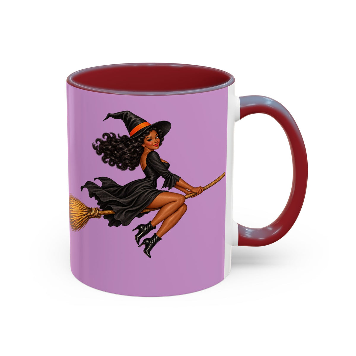 Velvet Vex Pink Accent Mug by CreepyCrafts.boo