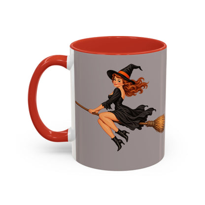 Hazel Hex Grey Accent Mug by CreepyCrafts.boo