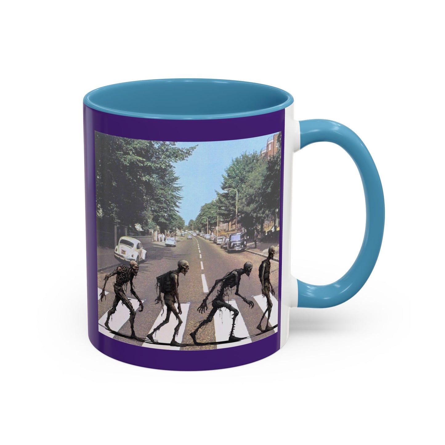 2-sided, Scabby Road Purple Accent Mug by CreepyCrafts.boo