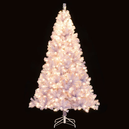 6/7.5 FT Pre-Lit Tinsel Christmas Tree Artificial Xmas Tree