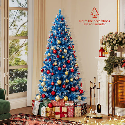 6/7/8/9 FT Artificial Christmas Tree with 767 Snowy Branch Tips