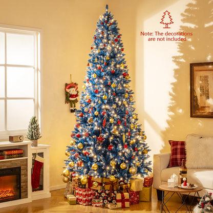 6/7/8/9 FT Artificial Christmas Tree with 767 Snowy Branch Tips