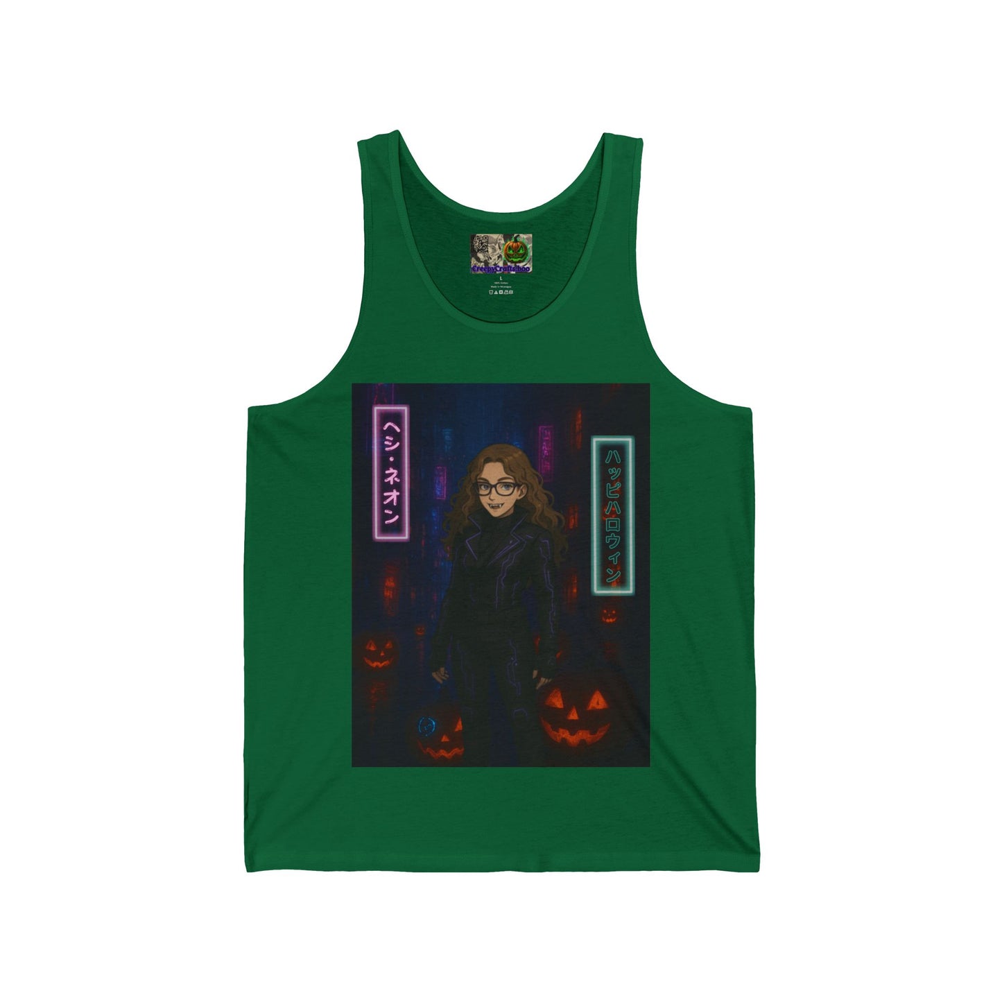 Hethyr Neon Unisex Jersey Tank Top by CreepyCrafts.boo