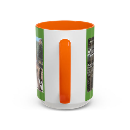 2-sided, Scabby Road Green Accent Mug by CreepyCrafts.boo