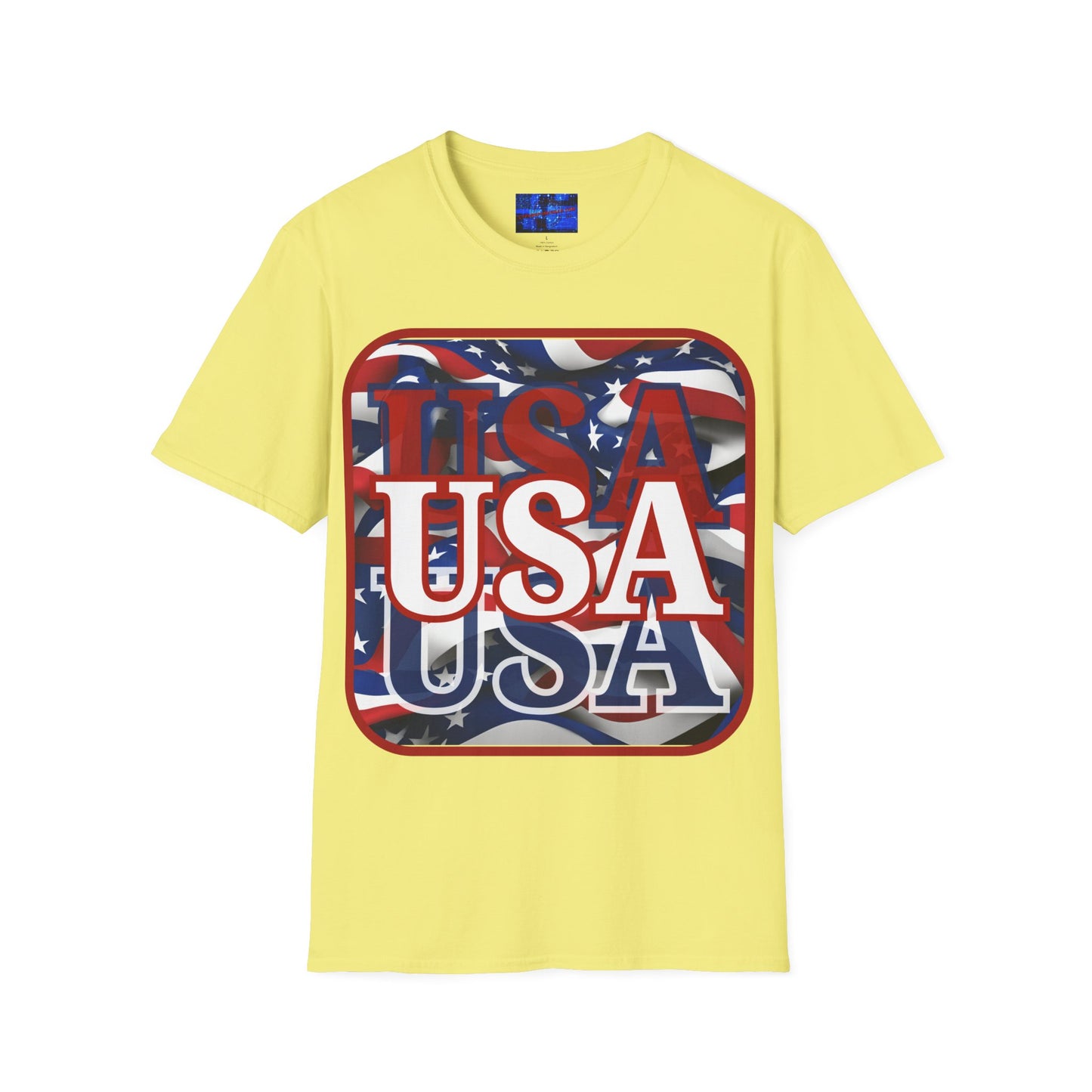 ¡EE.UU! ¡EE.UU! ¡EE.UU! ¡Patriota por cypherpunkgear! Camiseta unisex de estilo suave