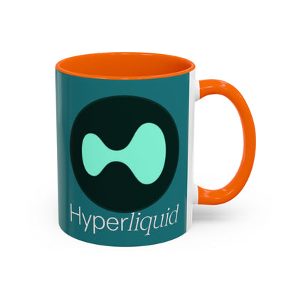 Hyperliquid White font Hyperliquid Accent Mug by cypherpunkgear.com