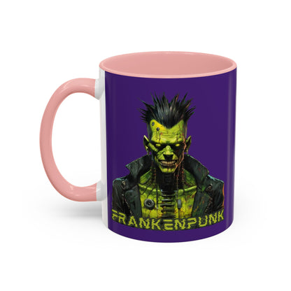 Frankenpunk Purple Accent Mug by CreepyCrafts.boo