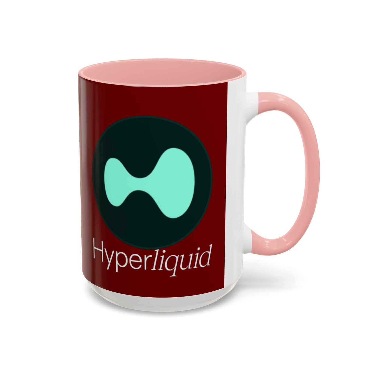 Hyperliquid White font Red Accent Mug by cypherpunkgear.com
