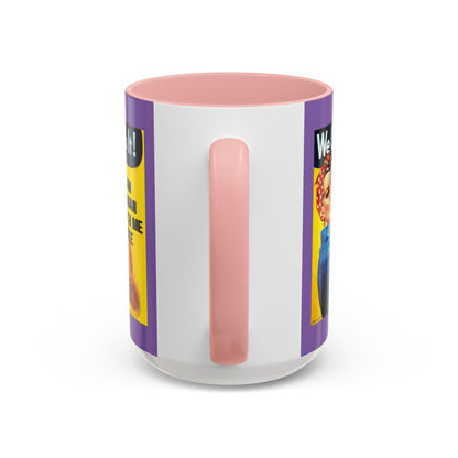 I Am Woman Watch Me Vote Rosie Light Purple Accent Mug by cypherpunkgear.com