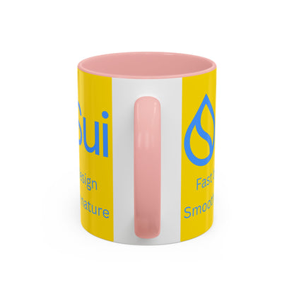 SUI Yellow Accent Mug by cypherpunkgear.com