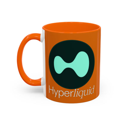 Hyperliquid White font Orange Accent Mug by cypherpunkgear.com