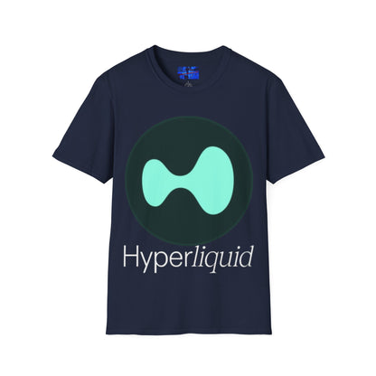 Hyperliquid White font Unisex T-Shirt by cypherpunkgear.com
