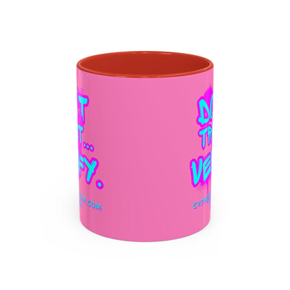 Don't Trust...Verify. Light Pink Accent Mug by cypherpunkgear.com