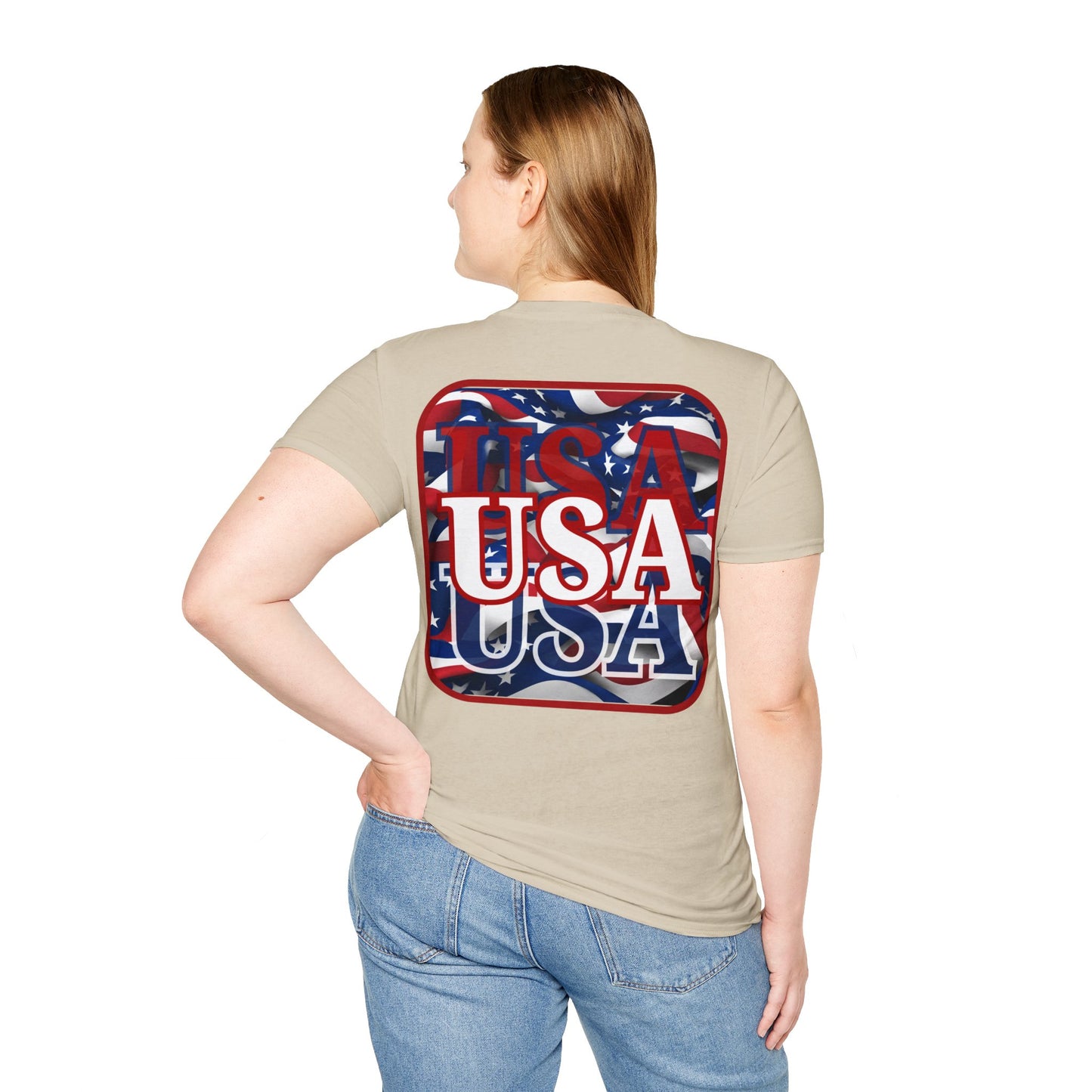 2-sided Red WHITE and Blue USA Patriot LTcolors Unisex T-Shirt by cypherpunkgear