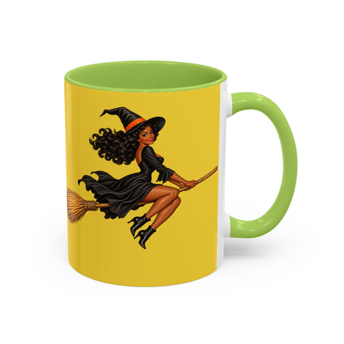 Velvet Vex Yellow Accent Mug by CreepyCrafts.boo