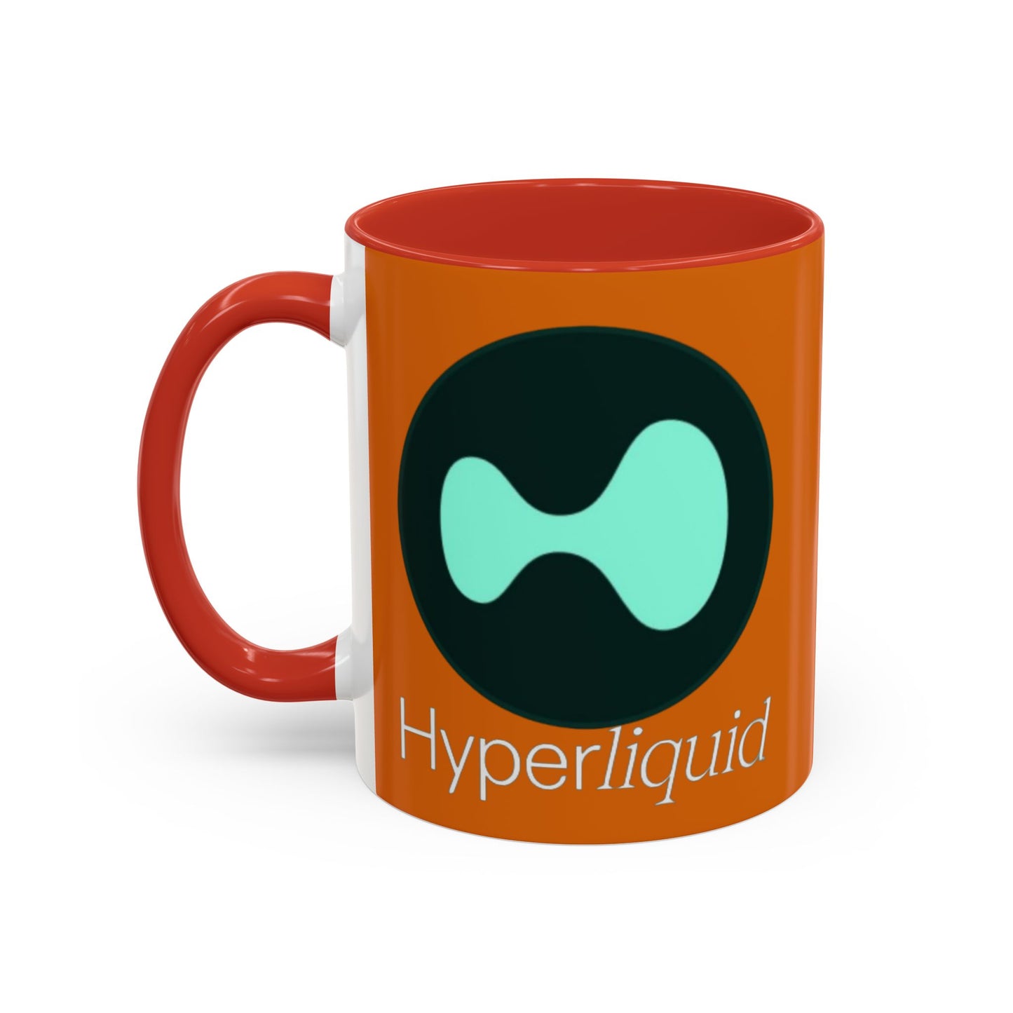 Hyperliquid White font Orange Accent Mug by cypherpunkgear.com