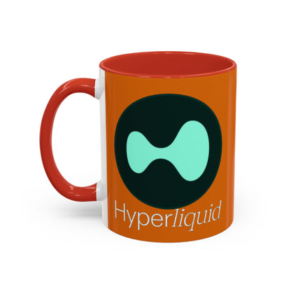 Hyperliquid White font Orange Accent Mug by cypherpunkgear.com
