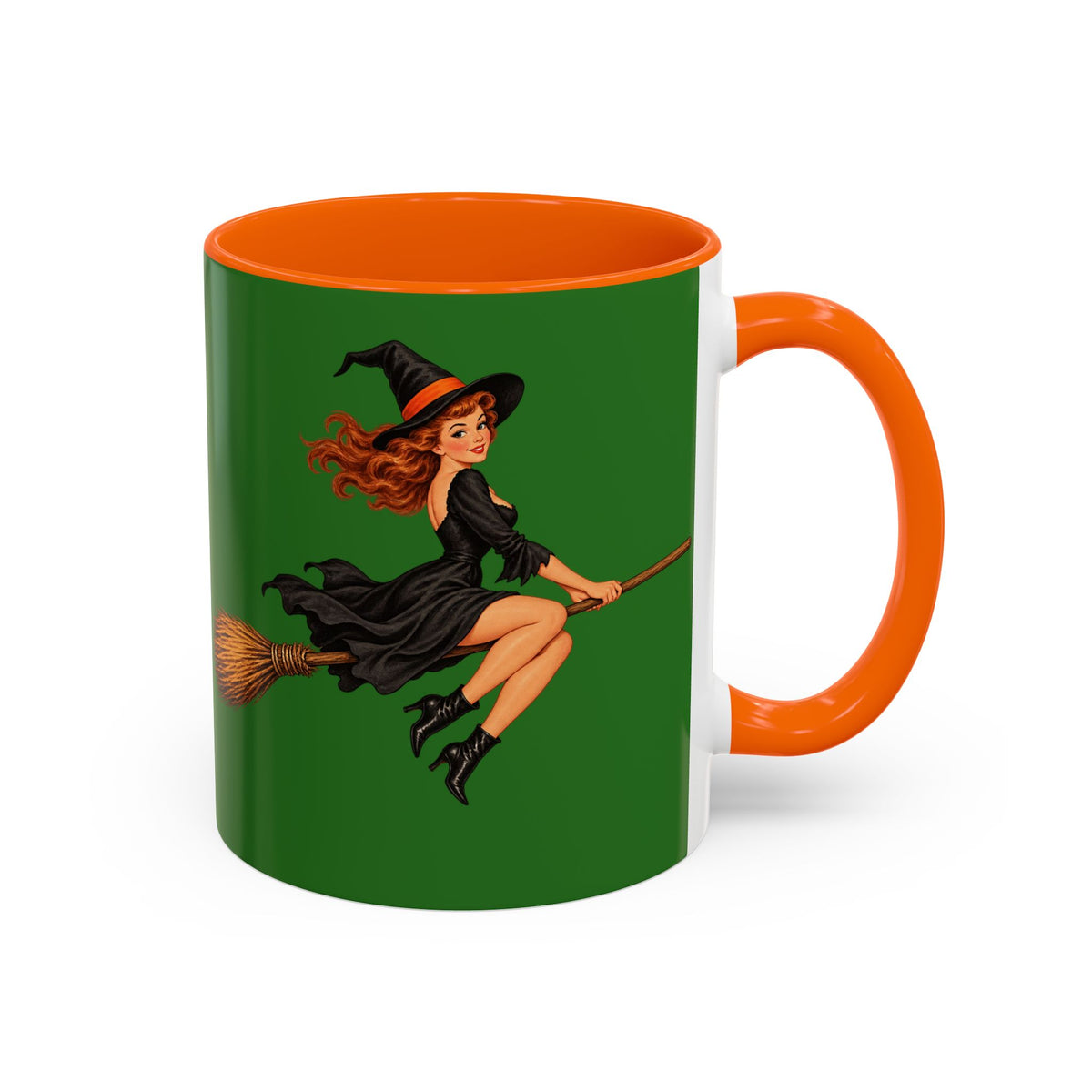 Hazel Hex Green Accent Mug by CreepyCrafts.boo