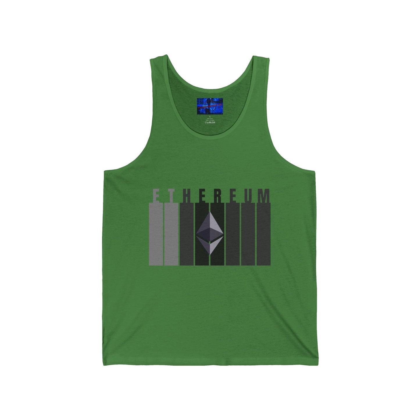 Ethereum (ETH) Unisex Jersey Tank Top by cypherpunkgear.com