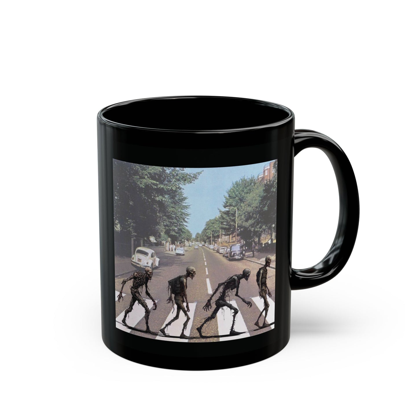 2-sided, Scabby Road Black Mug by CreepyCrafts.boo