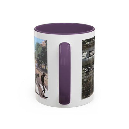 2-sided, Scabby Road White Accent Mug by CreepyCrafts.boo