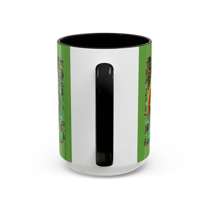 Happy Halloween Green Jack Green Accent Mug by CreepyCrafts.boo