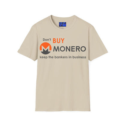 Don't buy Monero (XMR) Light colors Unisex T-Shirt by cypherpunkgear.com
