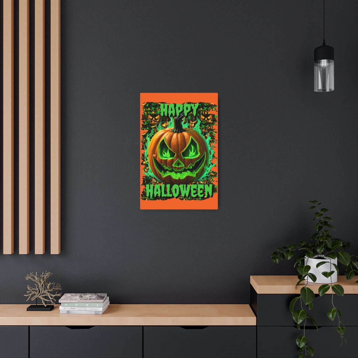Happy Halloween Green Jack Metal Art Sign by CreepyCrafts.boo