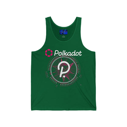 Polkadot (DOT) Unisex Jersey Tank Top by cypherpunkgear.com