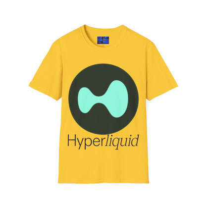 Hyperliquid Black font Unisex T-Shirt by cypherpunkgear.com