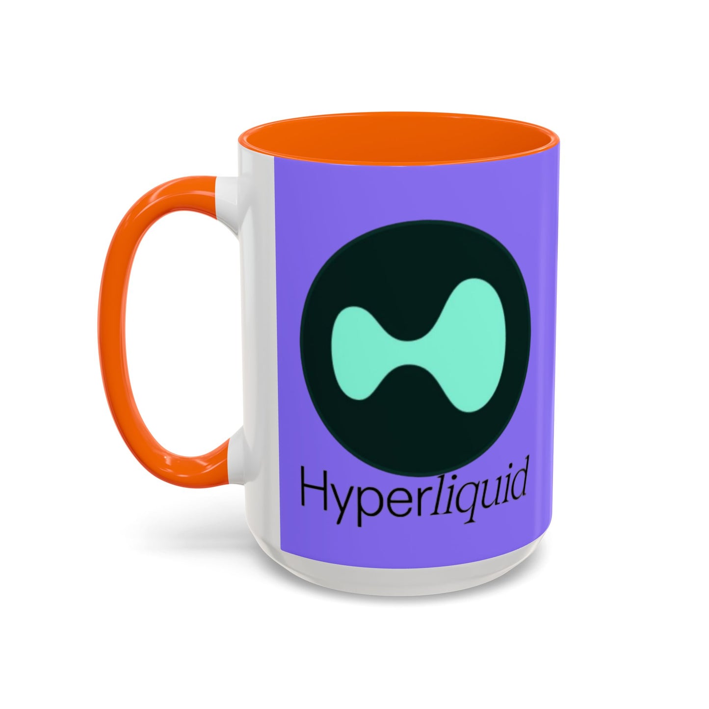 Hyperliquid Black font Light Purple Accent Mug by cypherpunkgear.com