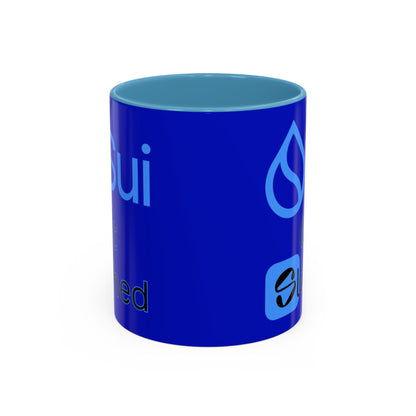 Sui: Get Slushed Dark Blue Accent Mug by cypherpunkgear.com