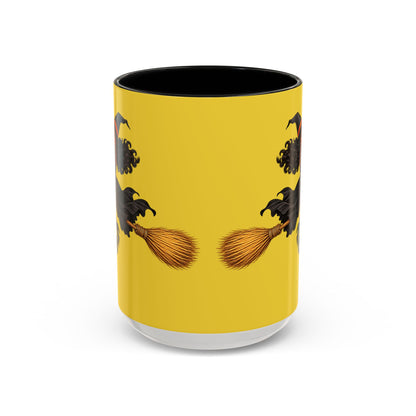 Velvet Vex Yellow Accent Mug by CreepyCrafts.boo