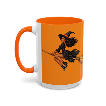 Velvet Vex Orange Accent Mug by CreepyCrafts.boo