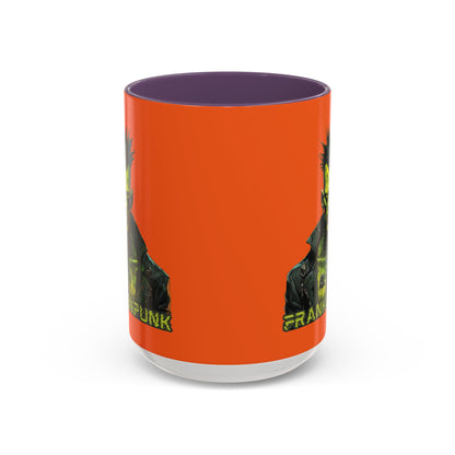 Frankenpunk Orange Accent Mug by CreepyCrafts.boo