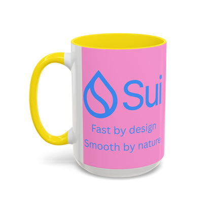 SUI Pink Accent Mug by cypherpunkgear.com