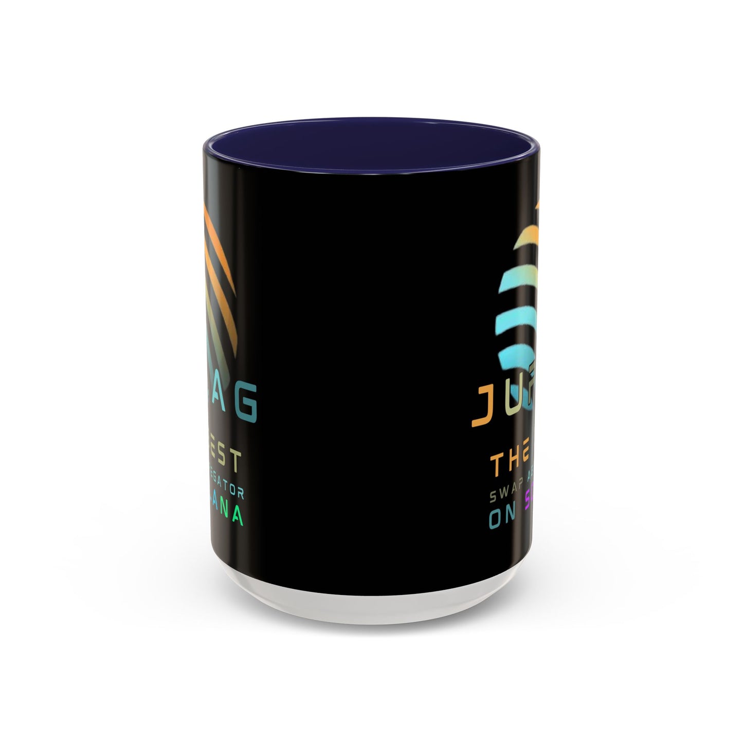 Jupiter (JUP) the best aggregator on Solana Black Accent Mug by cypherpunkgear.com