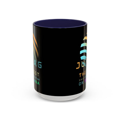 Jupiter (JUP) the best aggregator on Solana Black Accent Mug by cypherpunkgear.com