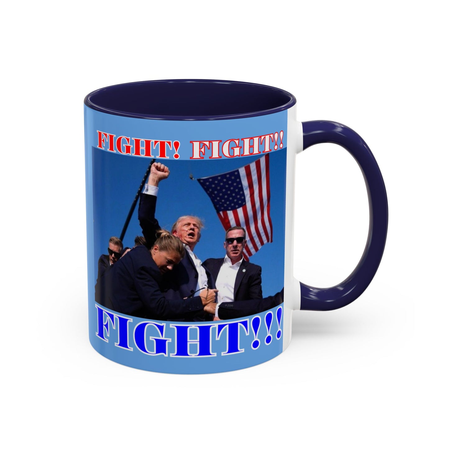 FIGHT! FIGHT!! FIGHT!!! Accent Mug by cypherpunkgear