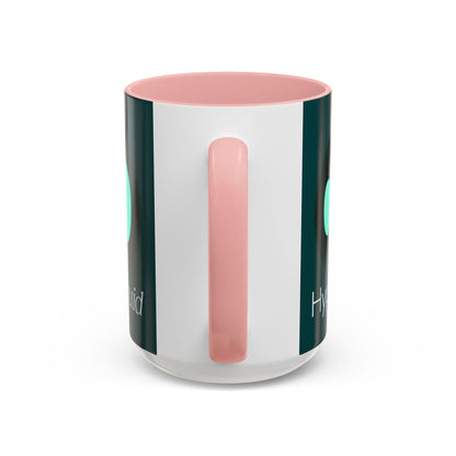 Hyperliquid White font Dark Hyperliquid Accent Mug by cypherpunkgear.com